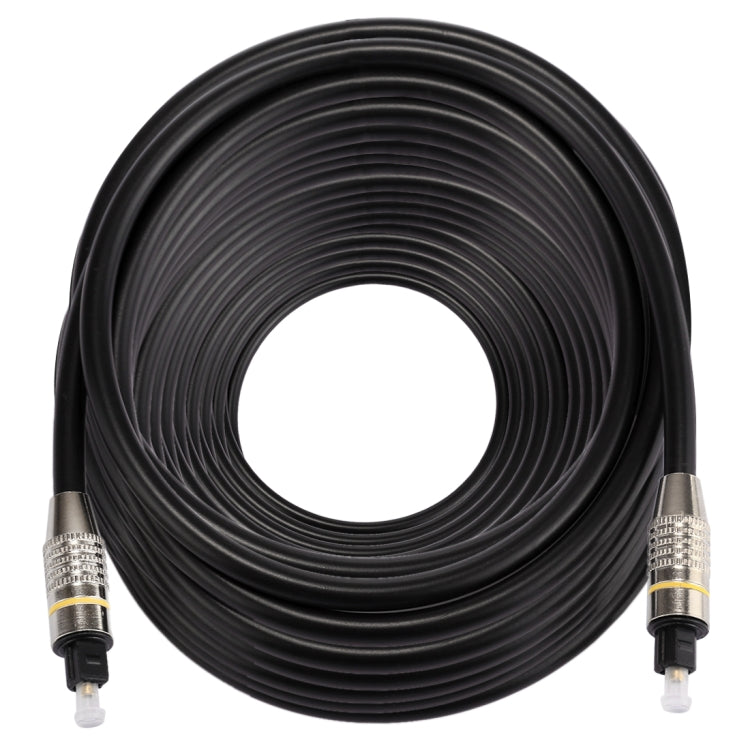 30 ม. OD6.0 มม. หัวโลหะชุบนิกเกิล Toslink สายสัญญาณเสียงดิจิตอลชายกับชาย, Length: 30m