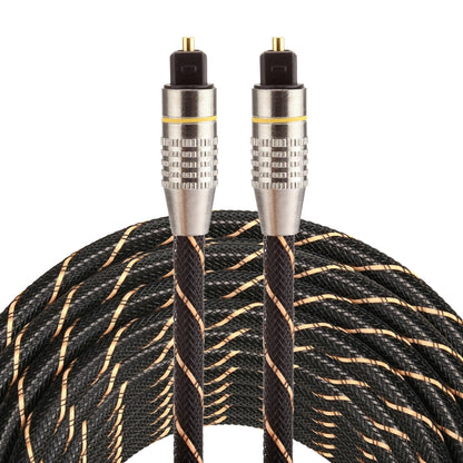 10m OD6.0mm หัวโลหะชุบทองทอสายสุทธิ Toslink ชายไปชายสายสัญญาณเสียงดิจิตอล, Length: 10m