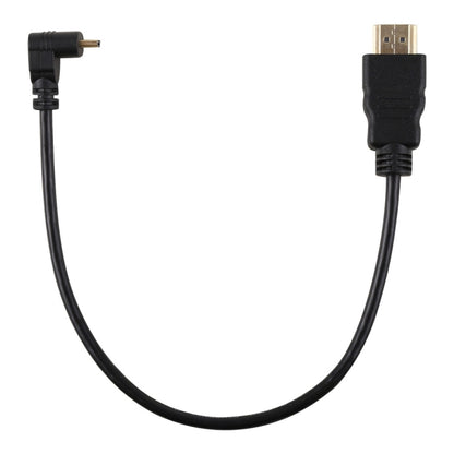 30 ซม. 4K HDMI ชายกับไมโคร HDMI บวกมุมชายเคลือบทองเชื่อมต่อสายเคเบิลอะแดปเตอร์, 30cm Positive