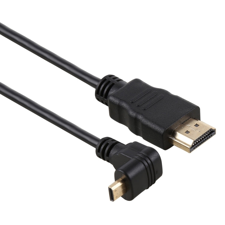 30 ซม. 4K HDMI ชายกับ Micro HDMI Reverse Angled Male Gold-plated Connector Adapter Cable, 30cm Reverse
