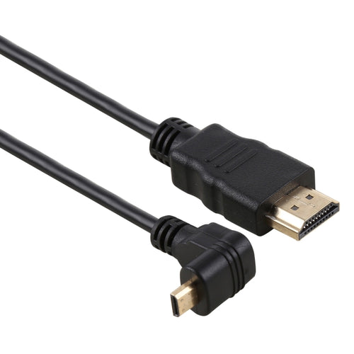 30 ซม. 4K HDMI ชายกับ Micro HDMI Reverse Angled Male Gold-plated Connector Adapter Cable, 30cm Reverse