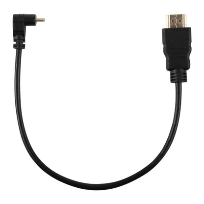 30 ซม. 4K HDMI ชายกับ Micro HDMI Reverse Angled Male Gold-plated Connector Adapter Cable, 30cm Reverse