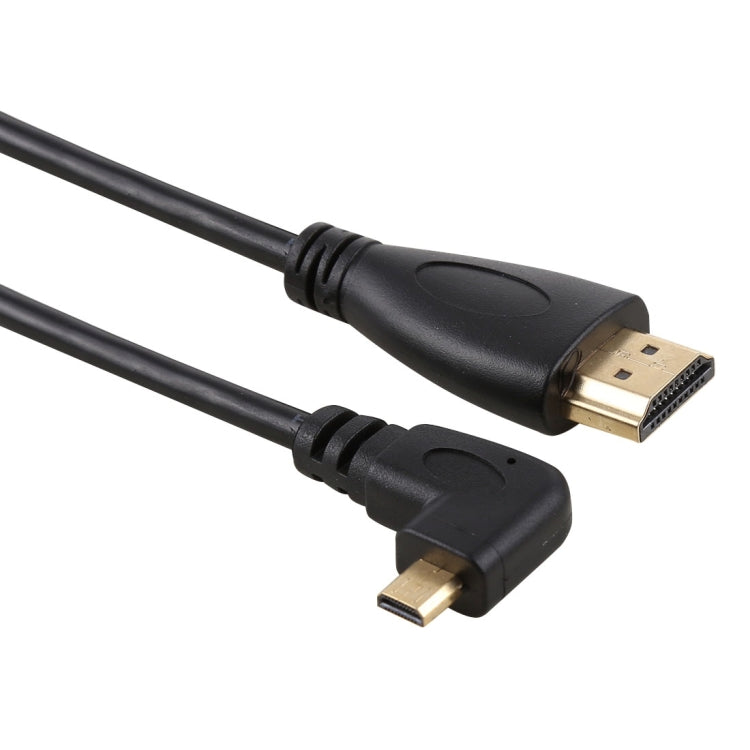 50 ซม. 4K HDMI ชายกับไมโคร HDMI มุมขวาชายชุบทองเชื่อมต่อสายเคเบิลอะแดปเตอร์, 50cm Right