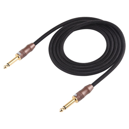 EMK 6.35 มม. ชายไปชาย 3 ส่วนปลั๊กชุบทองผ้าฝ้ายถักสายสัญญาณเสียงสำหรับเครื่องขยายเสียงกีต้าร์ผสมความยาว: 1.5 ม.
