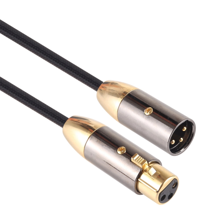 EMK XLR ชายกับหญิงปลั๊กเคลือบทองผ้าฝ้ายถักแคนนอนสายสัญญาณเสียงสำหรับอุปกรณ์แจ็ค XLR ความยาว: 1 ม.