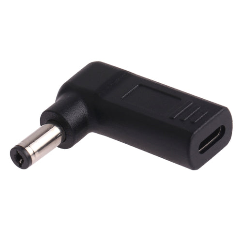 USB-C / Type-C ตัวเมียถึง 5.5 x 2.1 มม. ปลั๊กอะแดปเตอร์ข้อศอกตัวผู้ เชื่อมต่อ, 5.5 x 2.1mm Elbow