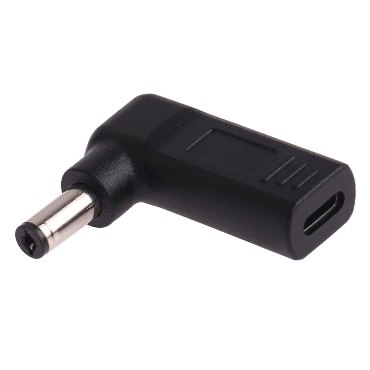 USB-C / Type-C ตัวเมียถึง 5.5 x 2.1 มม. ปลั๊กอะแดปเตอร์ข้อศอกตัวผู้ เชื่อมต่อ, 5.5 x 2.1mm Elbow
