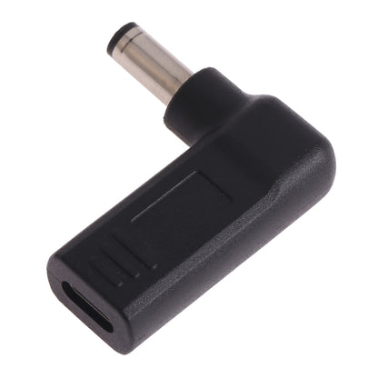 USB-C / Type-C ตัวเมียถึง 5.5 x 2.1 มม. ปลั๊กอะแดปเตอร์ข้อศอกตัวผู้ เชื่อมต่อ, 5.5 x 2.1mm Elbow