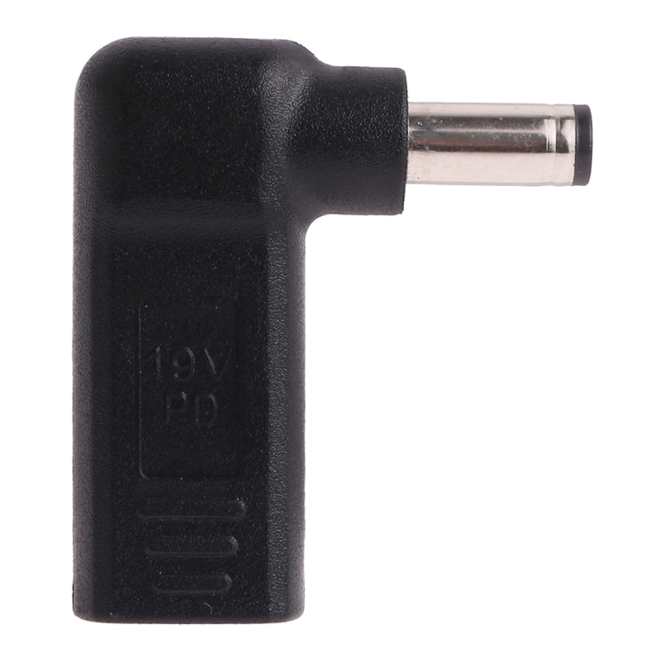USB-C / Type-C ตัวเมียถึง 5.5 x 2.1 มม. ปลั๊กอะแดปเตอร์ข้อศอกตัวผู้ เชื่อมต่อ, 5.5 x 2.1mm Elbow