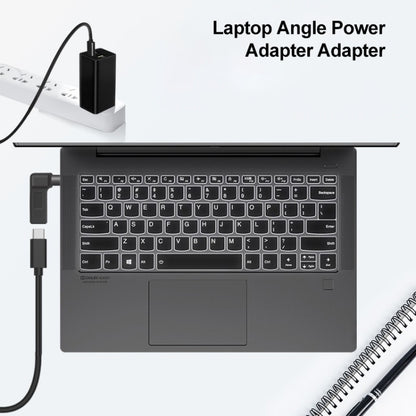 USB-C / Type-C ตัวเมียถึง 5.5 x 2.1 มม. ปลั๊กอะแดปเตอร์ข้อศอกตัวผู้ เชื่อมต่อ, 5.5 x 2.1mm Elbow