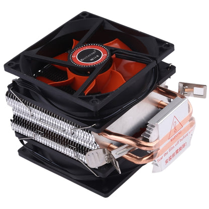 CoolAge AMD CPU ฮีทซิงค์ไฮดรอลิกแบริ่งพัดลมระบายความร้อนพัดลมระบายความร้อนคู่ 3 พินสำหรับ Intel LGA775 115X AM2 AM3 AM4 FM1 FM2 1366