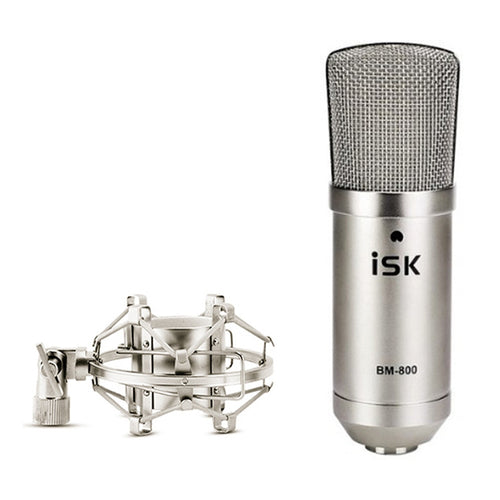 ISK BM-800 ไมโครโฟนบันทึกเสียงคอนเดนเซอร์ไมโครโฟนสำหรับสตูดิโอและการออกอากาศ, BM-800