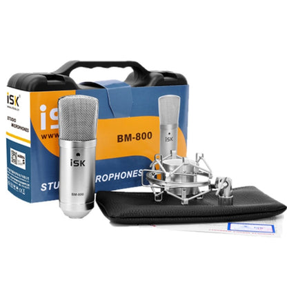 ISK BM-800 ไมโครโฟนบันทึกเสียงคอนเดนเซอร์ไมโครโฟนสำหรับสตูดิโอและการออกอากาศ, BM-800