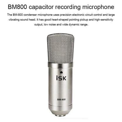 ISK BM-800 ไมโครโฟนบันทึกเสียงคอนเดนเซอร์ไมโครโฟนสำหรับสตูดิโอและการออกอากาศ, BM-800