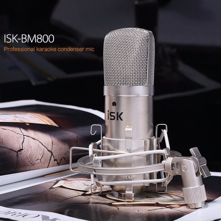 ISK BM-800 ไมโครโฟนบันทึกเสียงคอนเดนเซอร์ไมโครโฟนสำหรับสตูดิโอและการออกอากาศ, BM-800