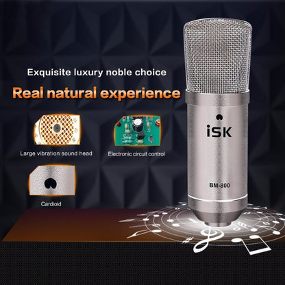 ISK BM-800 ไมโครโฟนบันทึกเสียงคอนเดนเซอร์ไมโครโฟนสำหรับสตูดิโอและการออกอากาศ, BM-800