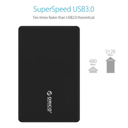 ORICO 2588US3 USB3.0 ฮาร์ดดิสก์ภายนอกกล่องสำหรับ 2.5 นิ้ว SATA HDD/SSD 9.5 มม.แล็ปท็อป PC