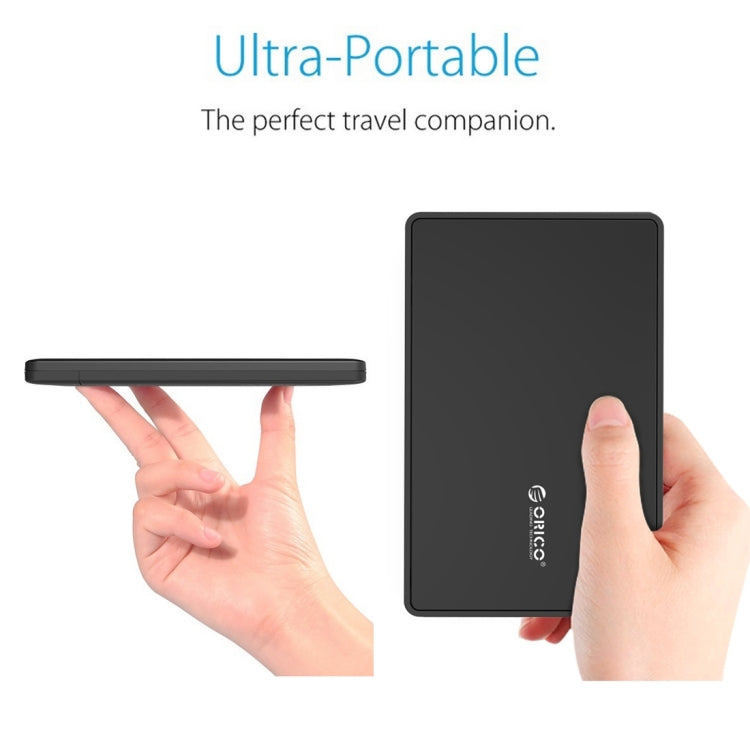 ORICO 2588US3 USB3.0 ฮาร์ดดิสก์ภายนอกกล่องสำหรับ 2.5 นิ้ว SATA HDD/SSD 9.5 มม.แล็ปท็อป PC