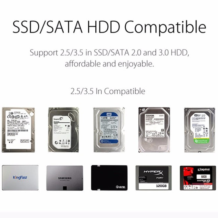 ORICO 3588US3 USB 3.0 Type-B 2.5 / 3.5 นิ้วSSD / SATA HDDกล่องเก็บฮาร์ดดิสก์สำหรับแล็ปท็อปคอมพิวเตอร์เดสก์ท็อปPC, USB Type-B