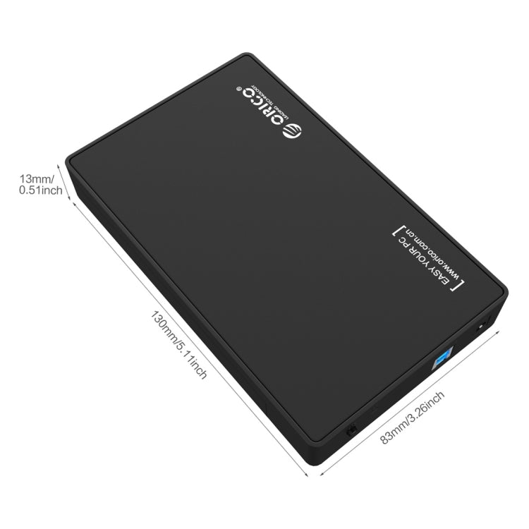 ORICO 3588US3 USB 3.0 Type-B 2.5 / 3.5 นิ้วSSD / SATA HDDกล่องเก็บฮาร์ดดิสก์สำหรับแล็ปท็อปคอมพิวเตอร์เดสก์ท็อปPC, USB Type-B