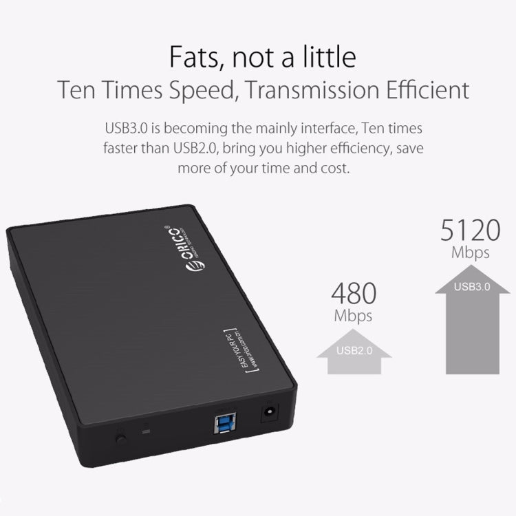 ORICO 3588US3 USB 3.0 Type-B 2.5 / 3.5 นิ้วSSD / SATA HDDกล่องเก็บฮาร์ดดิสก์สำหรับแล็ปท็อปคอมพิวเตอร์เดสก์ท็อปPC, USB Type-B