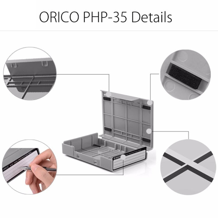 ORICO PHP-35 3.5 นิ้ว SATA HDD เคส ฮาร์ดดิสก์ไดรฟ์ป้องกันกล่องฝาครอบ