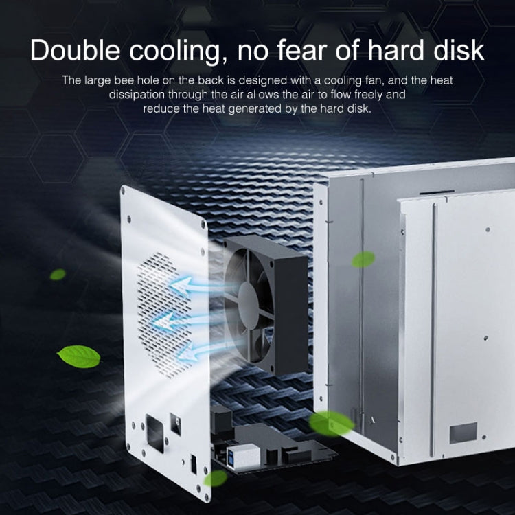 ORICO 9558U3 5-Bay USB 3.0 Type-Bอลูมิเนียม 3.5 นิ้วSSD / SATA HDD Enclosureเก็บฮาร์ดดิสก์กล่องสำหรับแล็ปท็อปคอมพิวเตอร์เดสก์ท็อปPC, SSD / SATA (Black)