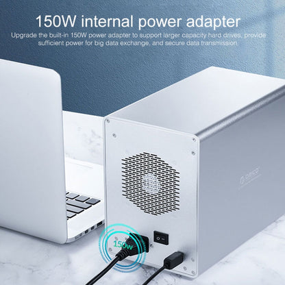 ORICO 9558U3 5-Bay USB 3.0 Type-Bอลูมิเนียม 3.5 นิ้วSSD / SATA HDD Enclosureเก็บฮาร์ดดิสก์กล่องสำหรับแล็ปท็อปคอมพิวเตอร์เดสก์ท็อปPC, SSD / SATA (Black)