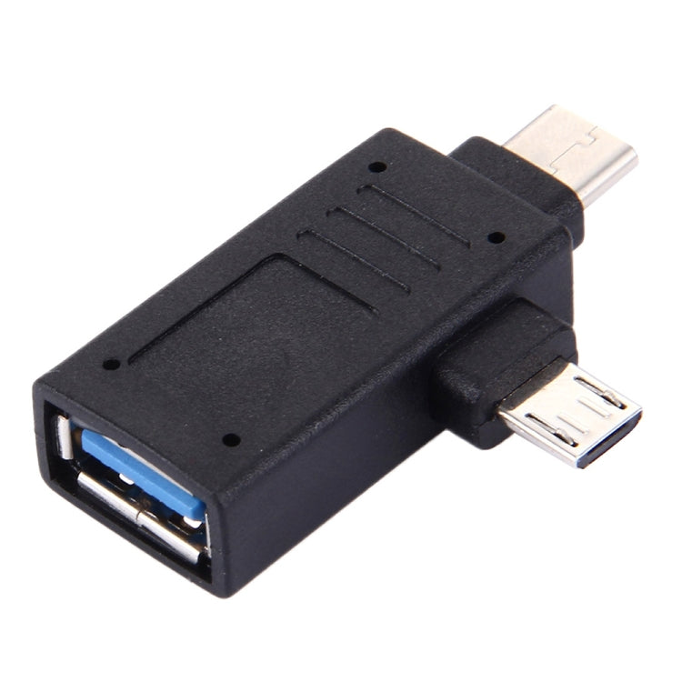 อะแดปเตอร์ USB-C / Type-C ตัวผู้ + ไมโคร USB ตัวผู้เป็น USB 3.0 ตัวเมีย, USB 3.0