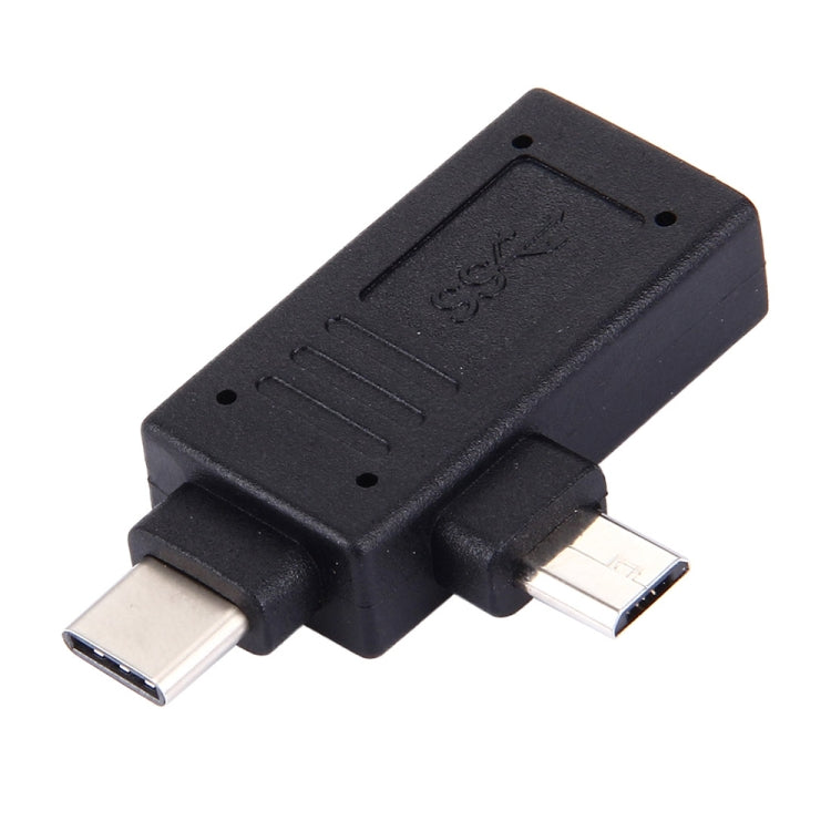 อะแดปเตอร์ USB-C / Type-C ตัวผู้ + ไมโคร USB ตัวผู้เป็น USB 3.0 ตัวเมีย, USB 3.0