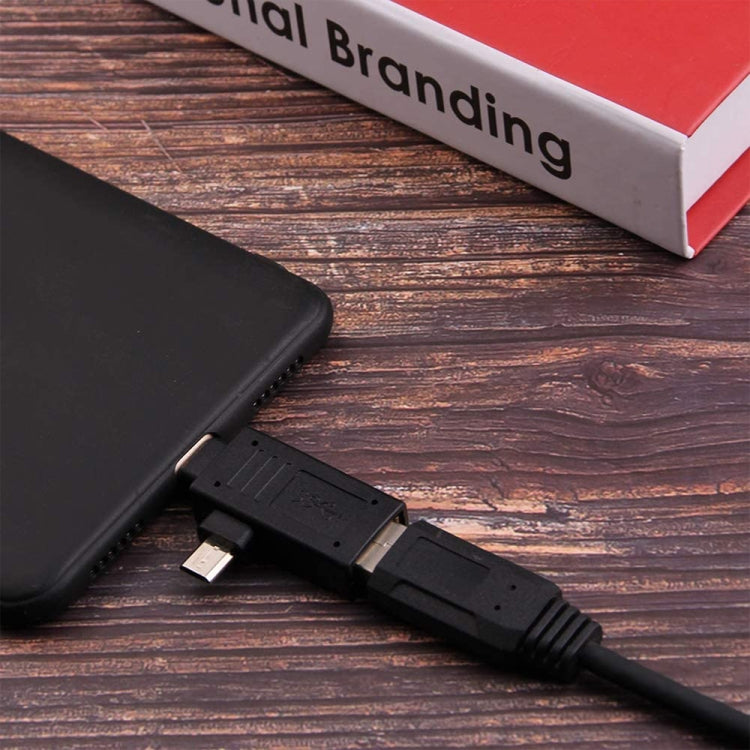 อะแดปเตอร์ USB-C / Type-C ตัวผู้ + ไมโคร USB ตัวผู้เป็น USB 3.0 ตัวเมีย, USB 3.0