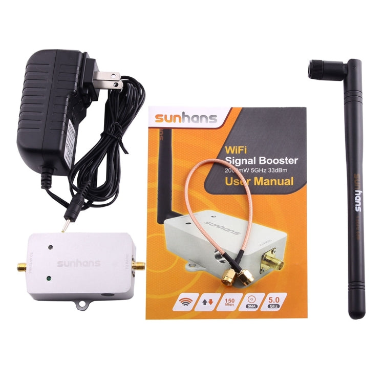 Sunhans SH58Gi2000 2000mW (33dBm) 5.8GHz WiFi Signal Booster Repeater เครื่องขยายสัญญาณ WiFi
