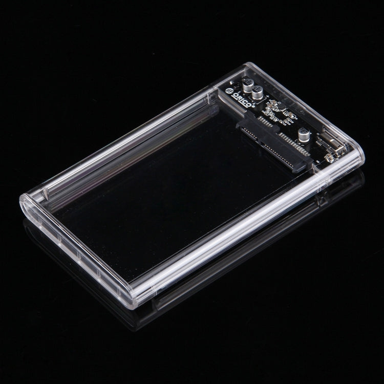 ORICO 2139U3-CR USB3.0 โปร่งใสฮาร์ดดิสก์ภายนอกกล่องสำหรับ 9.5 มม.2.5 นิ้ว SATA HDD/SSD, USB 3.0 (2.5 inch)