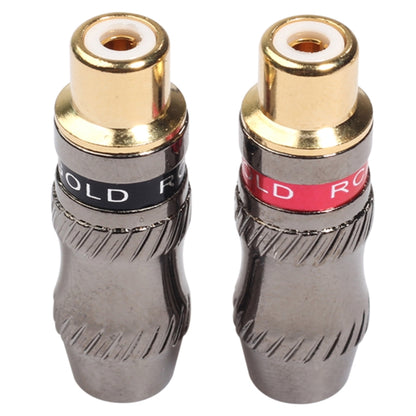 REXLIS TR026-1 2 ชิ้น RCA หญิงปลั๊กแจ็คอะแดปเตอร์ชุบทองสำหรับ DIY สายสัญญาณเสียงและสายวิดีโอ, RCA Female