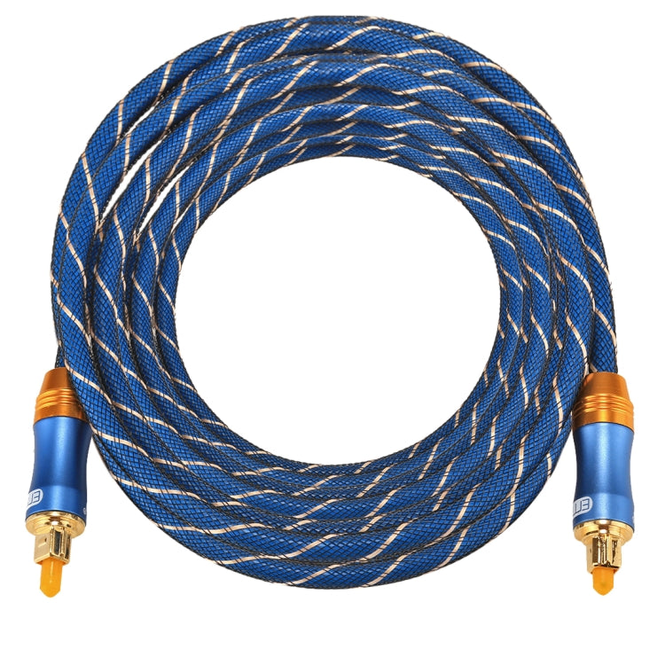 EMK LSYJ-A 8 เมตร OD6.0 มิลลิเมตรโลหะชุบทอง Toslink ชายชายสายสัญญาณเสียงดิจิตอล, Length: 8m