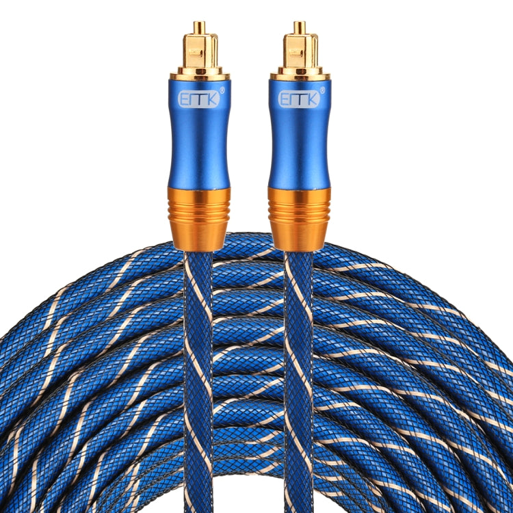 EMK LSYJ-A 25 เมตร OD6.0 มิลลิเมตรโลหะชุบทอง Toslink ชายชายสายสัญญาณเสียงดิจิตอล, Length: 25m