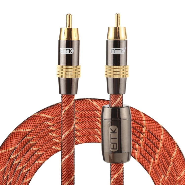 EMK TZ/A 3 M OD8.0mm โลหะชุบทองหัว RCA TO RCA Plug Digital Coaxial สายเชื่อมต่อเสียง/วิดีโอสาย RCA, Length: 3m