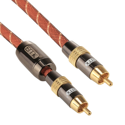 EMK TZ/A 3 M OD8.0mm โลหะชุบทองหัว RCA TO RCA Plug Digital Coaxial สายเชื่อมต่อเสียง/วิดีโอสาย RCA, Length: 3m