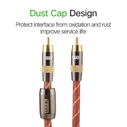 EMK TZ/A 3 M OD8.0mm โลหะชุบทองหัว RCA TO RCA Plug Digital Coaxial สายเชื่อมต่อเสียง/วิดีโอสาย RCA, Length: 3m