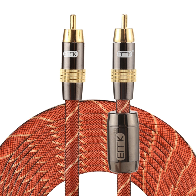 EMK TZ/A 8 M OD8.0mm โลหะชุบทองหัว RCA TO ปลั๊ก RCA Digital Coaxial สายเชื่อมต่อเสียง/วิดีโอสาย RCA, Length: 8m