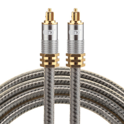 EMK YL-A 1.5 ม. OD8.0 มม. หัวโลหะชุบทอง Toslink ชายกับชายสายสัญญาณเสียงดิจิตอล, Length: 1.5m