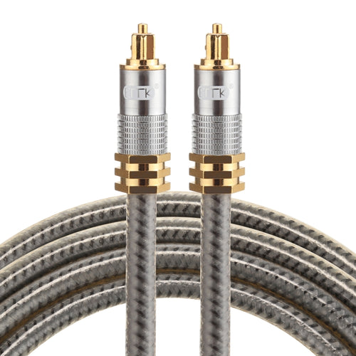 EMK YL-A 1.5 ม. OD8.0 มม. หัวโลหะชุบทอง Toslink ชายกับชายสายสัญญาณเสียงดิจิตอล, Length: 1.5m