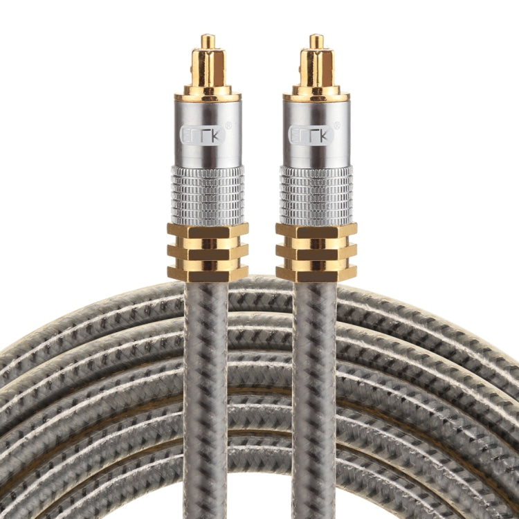 EMK YL-A 2 ม. OD8.0 มม. หัวโลหะชุบทอง Toslink ชายกับชายสายสัญญาณเสียงดิจิตอล, Length: 2m