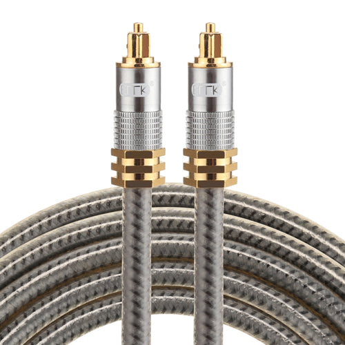 EMK YL-A 2 ม. OD8.0 มม. หัวโลหะชุบทอง Toslink ชายกับชายสายสัญญาณเสียงดิจิตอล, Length: 2m