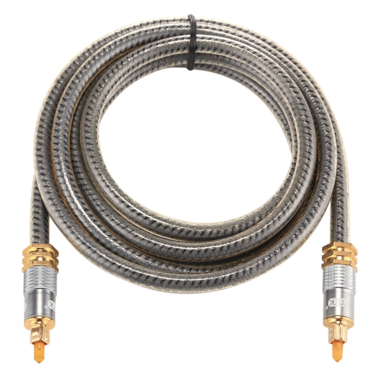 EMK YL-A 2 ม. OD8.0 มม. หัวโลหะชุบทอง Toslink ชายกับชายสายสัญญาณเสียงดิจิตอล, Length: 2m