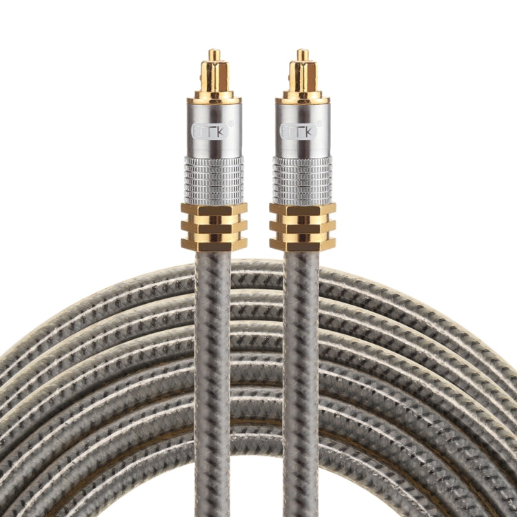 EMK YL-A 3 ม. OD8.0 มม. หัวโลหะชุบทอง Toslink สายสัญญาณเสียงดิจิตอลชายกับชาย, Length: 3m