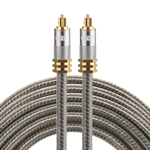EMK YL-A 3 ม. OD8.0 มม. หัวโลหะชุบทอง Toslink สายสัญญาณเสียงดิจิตอลชายกับชาย, Length: 3m