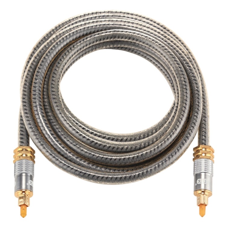 EMK YL-A 3 ม. OD8.0 มม. หัวโลหะชุบทอง Toslink สายสัญญาณเสียงดิจิตอลชายกับชาย, Length: 3m