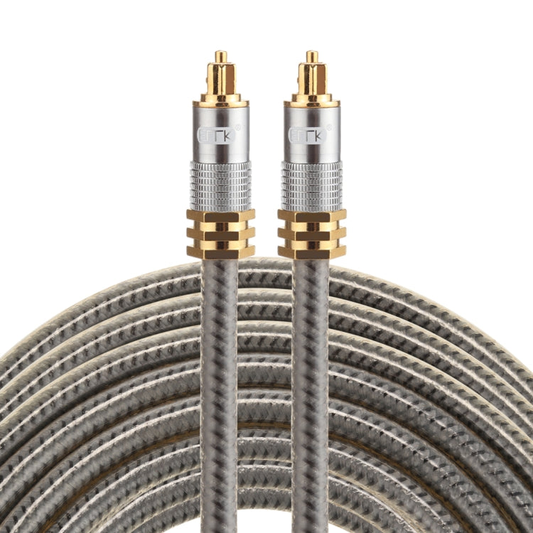 EMK YL-A 8m OD8.0mm หัวโลหะชุบทอง Toslink ชายกับชายสายสัญญาณเสียงดิจิตอล, Length: 8m