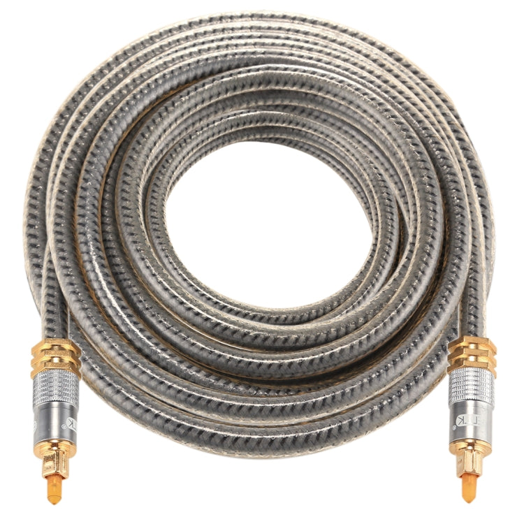 EMK YL-A 8m OD8.0mm หัวโลหะชุบทอง Toslink ชายกับชายสายสัญญาณเสียงดิจิตอล, Length: 8m